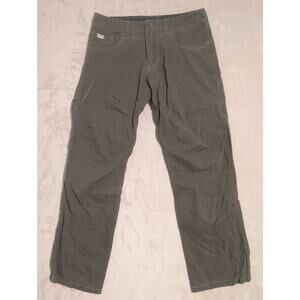 Kuhl Revolvr Pants Mens 34x30 Green Gray Stretch Canvas Outdoor Hiking Gorpcore